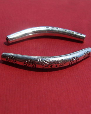 Tub MIC argintiu curbat aprox 35x10 mm