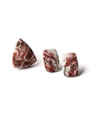 Inel si cercei din jasper leopard skin