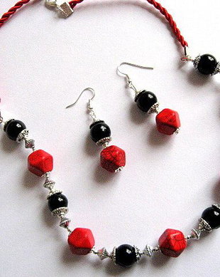 set howlite rosu si onix 18694