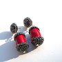 Cercei coral&rhinestone(1)