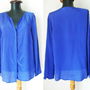 HALLHUBER BLUZA MATASE NATURALA ALBASTRU INDIGO