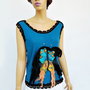 Top din tricot si fluture impaslit