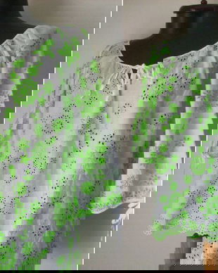 BLUZA BUMBAC BRODERIE SPARTA VERDE