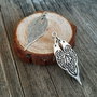 Pandantiv celtic stilizat, argintiu antichizat 48x18mm  SALAK-T 042