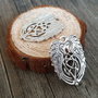 Pandantiv celtic stilizat, argintiu antichizat 34x24mm   SALAK 639