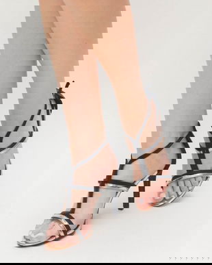 Sandale Cu Toc Ava Aurii