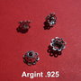 Capac gaurit din argint .925 aprox 9.5x5 mm