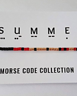 Bratara reglabila cod Morse SUMMER