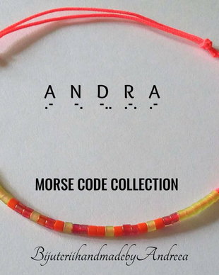 Bratara reglabila cod Morse Andra