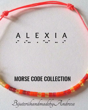 Bratara reglabila cod Morse ALEXIA