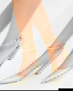 Sandale Cu Toc Glax Aurii