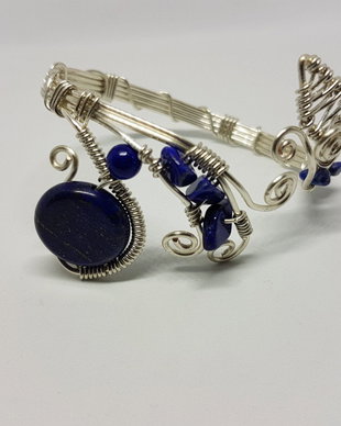 Bratara reglabila , Bratara handmade , Bratara cu Lapis lazuli