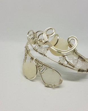 Bratara reglabila , Bratara cu pietre naturale,Bratara handmade.