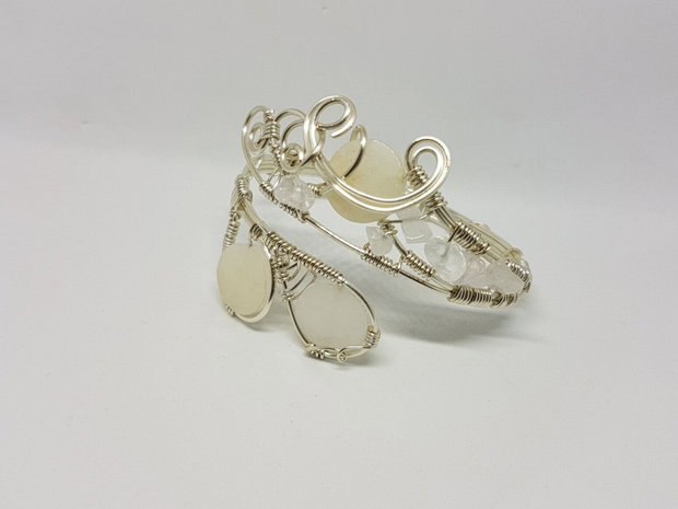 Bratara reglabila , Bratara cu pietre naturale,Bratara handmade.