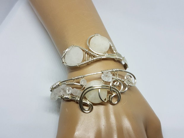Bratara reglabila , Bratara cu pietre naturale,Bratara handmade.