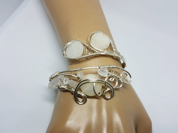 Bratara reglabila , Bratara cu pietre naturale,Bratara handmade.
