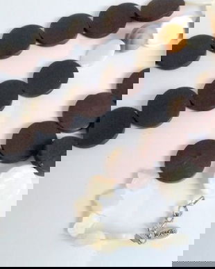 colier din lemn si sidef