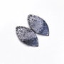 Pereche Coral Fosil - cabochoane  marquise - CM6
