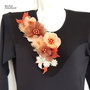Brosa/Aplicatie pentru rochie/Flori handmade