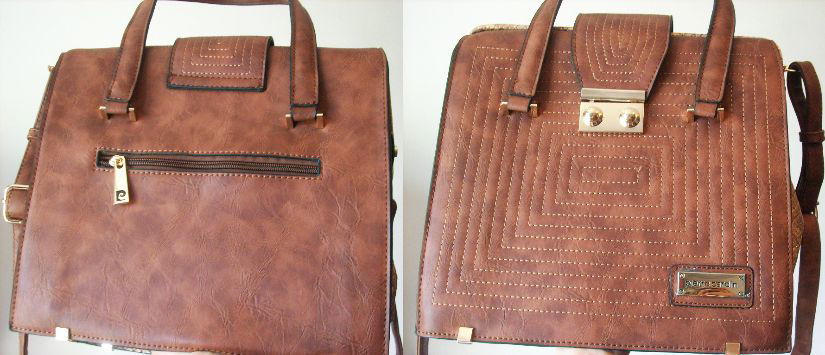 PIERRE CARDIN GEANTA MASIVA PIELE BROWN