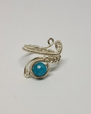 Inel reglabil , Inel cu jad , Inel handmade.