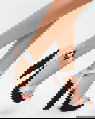 Sandale Cu Toc Kian Argintii