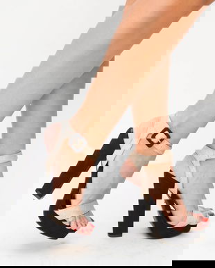 Sandale Cu Toc Kian Aurii