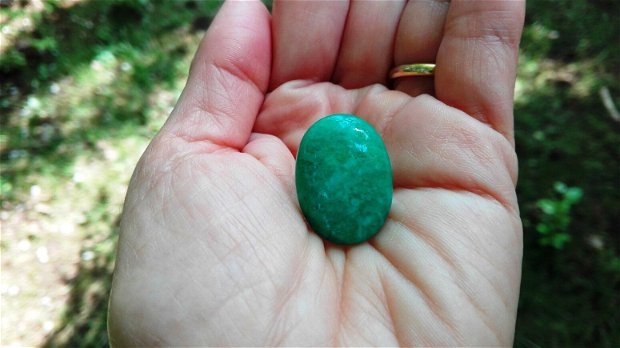 Inel Amazonit rusesc natural si Argint 925 - IN523 - Inel pietre semipretioase naturale, inel verde, inel cristale vindecatoare, inel reglabil, cadou aniversare sotie, cristaloterapie