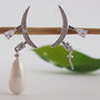 Baza cercei, argint 925 si cubic zirconia (1)