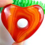 K0812 # Pandantiv donut, agata, inima, 55x55x8mm