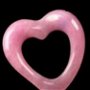 K0808 # Pandantiv donut, jad roz, inima, 50x50x11mm