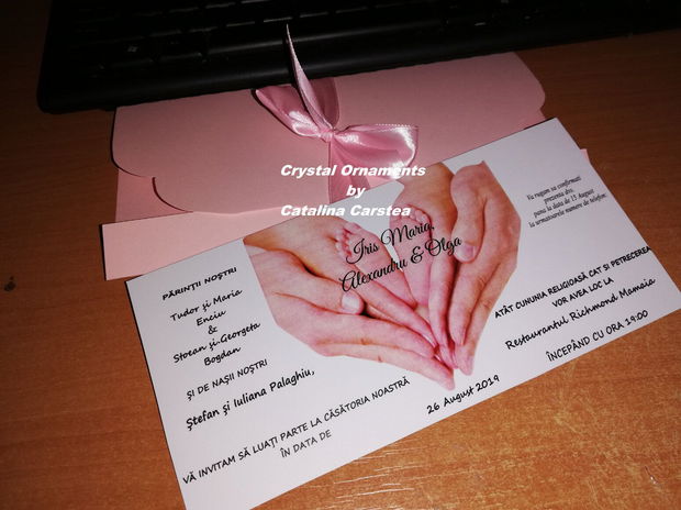 Invitatie nunta si botez 2 in 1 set