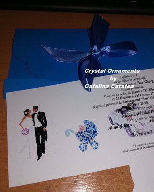 Invitatie nunta si botez 2 in 1 set
