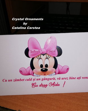 Plic de bani botez Baby Minnie