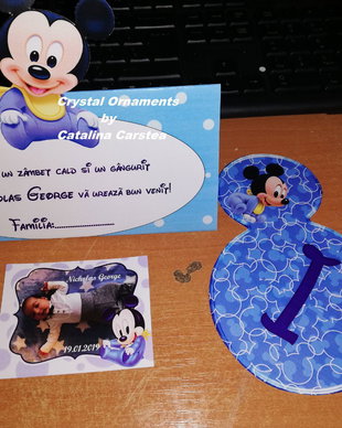 Plic de bani botez baby mickey