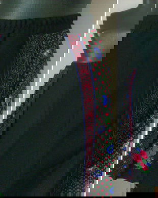 FUSTA LANA FINA FLORAL RETRO VINTAGE