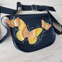 Geanta "Crossbody" handmade unicat- Yellow Butterflies