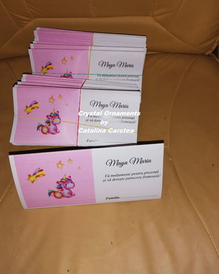 Plic de bani botez tema unicorn