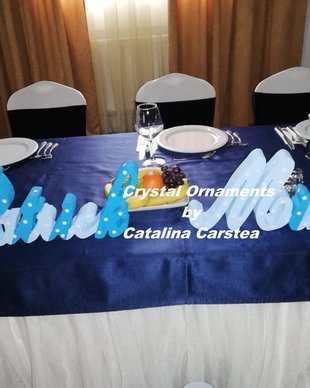Litere polistiren decorative, combinate