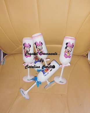 Pahare botez Baby Minnie si baby Mickey