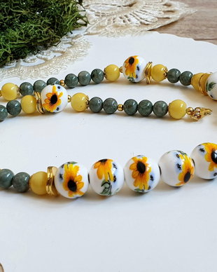Colier sunflowers