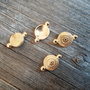 Link conector zamak auriu gravat 22x15mm   LISA 0013