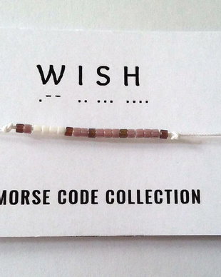 Bratara reglabila cod Morse WISH