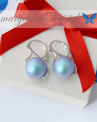 Cercei Swarovski Perluta / Iridescent Light Blue