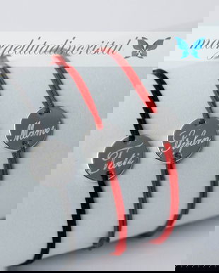 Set bratari reglabile pentru mama tata si puiut / Banuti personalizati / Nume / Argint 925