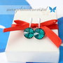Cercei Swarovski - Rivoli / Emerald