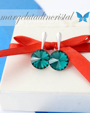 Cercei Swarovski - Rivoli / Emerald