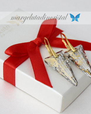 Cercei Swarovski - Spike / Gold Patina