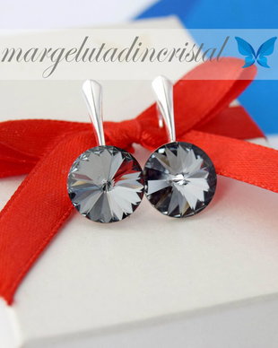 Cercei Swarovski - Rivoli / Silver Night