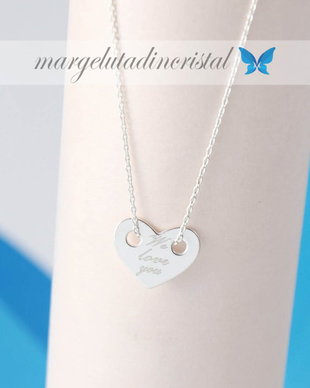 Lantisor personalizat - Inimioara We love you ....